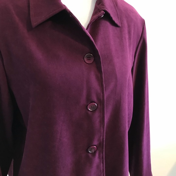 Suede Like Plum Top/Jacket - Picture 2 of 8